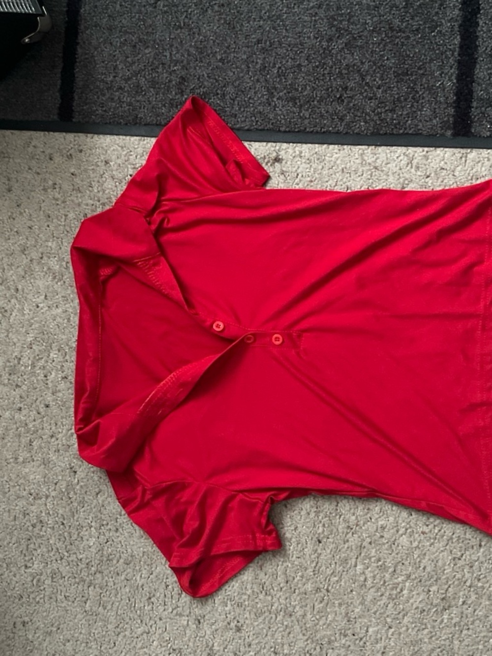 Kohl's Red Women's Short-Sleeve Button Polo